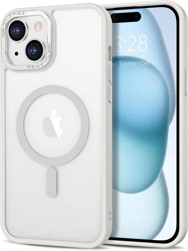 Vista 278 de Anuck - Funda magnética para iPhone 11 compatible con MagSafe, carcasa trasera mate translúcida dura, borde de TPU, delgada, resistente a impactos