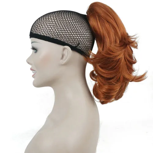 Vista 5 de Lydell Extensión de pelo sintético de doble uso de 12 pulgadas con clip y pinza para coleta, 4.24 onzas con pinza de mandíbula/garra (negro azabache)