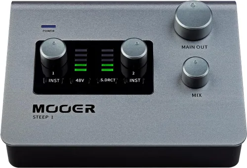 Vista 6 de MOOER Interfaz de audio Steep(I) para grabación profesional, Stero Soud con puertos de audio de 24 bits/192 Khz y 2 conectores Tpye-C, 2 conectores