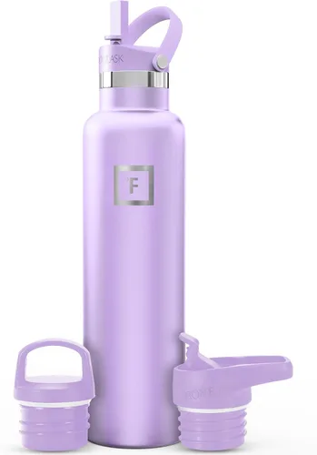 Vista 40 de IRON °FLASK Botella de agua de boca estrecha de 24 onzas con boquilla Aurora