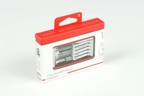 Vista 2 de SILCA TREDICI MultiTool 13 herramientas de enfoque minimalista multiherramientas de acero con acabado cromado endurecido barras laterales