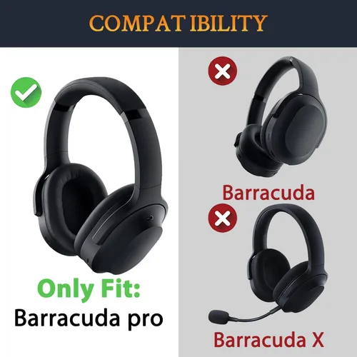 Vista 2 de Almohadillas de refrigeración SOULWIT para Razer Barracuda Pro - Negro