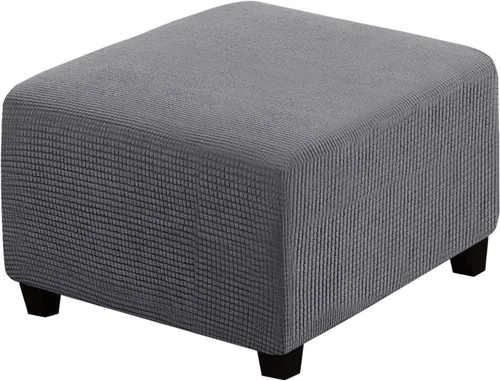 Vista 32 de H.VERSAILTEX Funda Deslizable para Otomana Rectangular Ajuste de Longitud 29"-34" Reposapiés Fundas Deslizables para Sofá Funda para Taburete