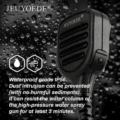 Vista 3 de Micrófono de radio impermeable con control remoto Walkie Talkie Micrófono con conector de audio de 0.138 in compatible con Motorola XPR3300 XPR3300e