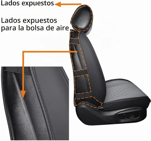 Vista 4 de Tomatoman Fundas de asiento compatibles con Ford Focus Nissan Frontier Pathfinder Mitsubishi Outlander Chevy Equinox Hyundai Elantra Toyota