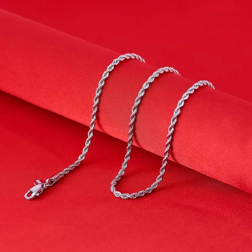 Vista 2 de LIFETIME JEWELRY 3mm Gold Rope Chain for Men & Women 24k Real Gold Plated Diamond Cut Gold Chain Necklace Women & Necklace for Men 14 to 36 Inch