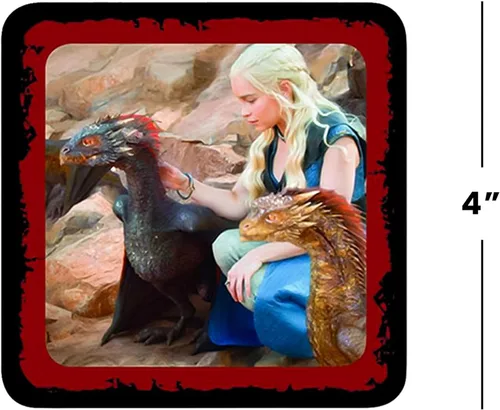 Vista 5 de Juego de posavasos de lujo Dark Horse Juego de Tronos: Daenerys Targaryen