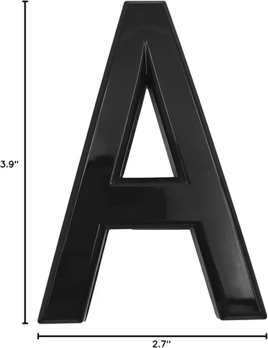 Vista 4 de Cobata Números autoadhesivos de dirección de casa/calle de 3.9 pulgadas - Números autoadhesivos para buzón/puerta - Caracteres de la A a la Z