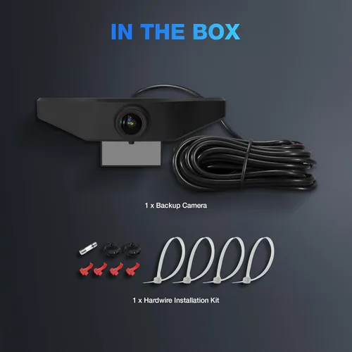 Vista 6 de TYPE S TOURING ITEMS Cámaras de respaldo con conexión de cable, monitor HD de 1080p, gran angular de 120 grados, impermeable