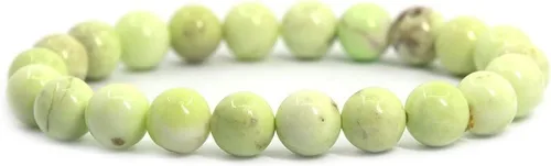Vista 110 de Amandastone Pulsera elástica de cuentas redondas de 0.315 in con piedras preciosas naturales de 7 pulgadas