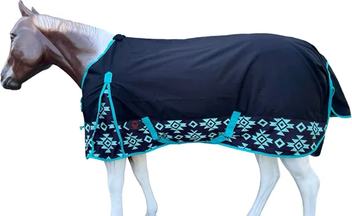 Vista 8 de Sábana de lluvia para caballo de 1200 denier (impermeable/transpirable y a prueba de viento), sábana impermeable transpirable para caballo
