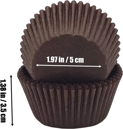 Vista 5 de Forros de papel para magdalenas de café de grado alimenticio para magdalenas de chocolate, tamaño estándar, 500