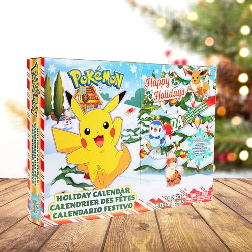 Vista 7 de Calendario de Adviento de Pokémon para niños, juego de regalo de 24 piezas, incluye Pikachu, Eevee, Jigglypuff y más, 16 figuras de personajes
