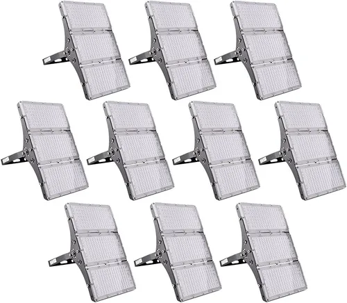 Vista 31 de papasbox Luz de inundación LED de 100 W para exteriores, luces de seguridad para exteriores de 8000 lúmenes, luces LED blancas cálidas de 3000 K