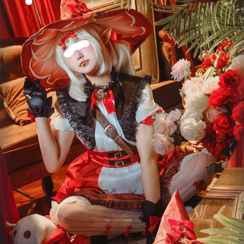 Vista 7 de AIUKAKP Klee - Vestido de cosplay para cosplay, disfraz de uniforme de niña, juego de rol, Halloween