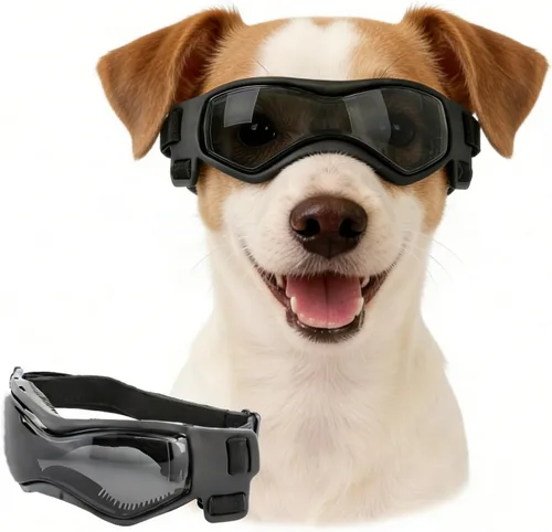 Vista 11 de Antiparras anteojos de sol para gatos o perros pequeños, Negro Negro clásico