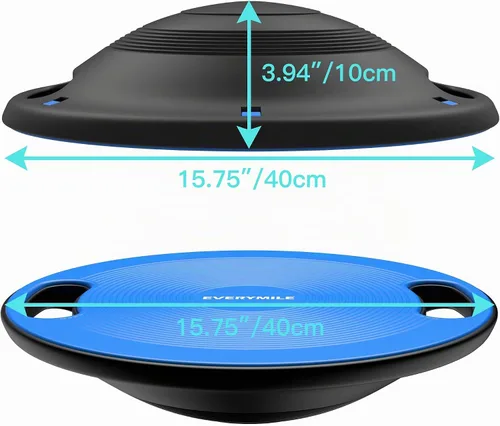Vista 5 de Wobble Exercise Balance Board, No-Skid Surface Azul clásico
