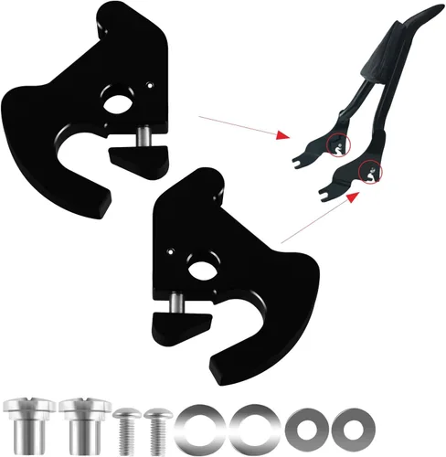 Vista 7 de Portaequipajes Sissy Bar Latch Clips Soporte de montaje de placa lateral Ojal Hardware de liberación rápida para Harley Touring Electra Road Street