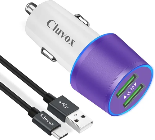 Vista 8 de Cargador rápido USB C para automóvil, compatible con Samsung Galaxy S25 Plus/Ultra/S24/S23/S22/S21/Note 20/10/9/8/S20/S10+/S10e/S9/S8/A50/A70, carga