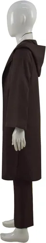 Vista 3 de Disfraz de Anakin para niños, túnica de caballero con capucha, uniforme completo de Jedi, disfraz para Halloween, cosplay