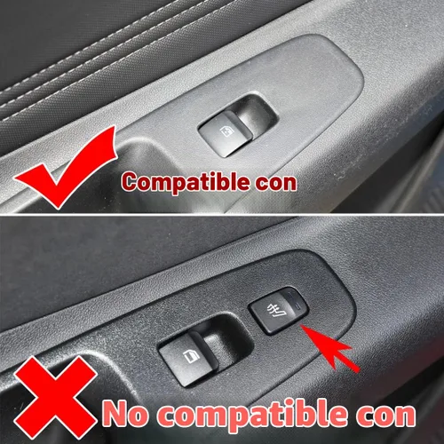 Vista 2 de ruihe 4 piezas de cubierta de panel de control de ventana de puerta de automóvil rojo ajuste para Hyundai Elantra N HEV 2021 2022 2023 2024 2025