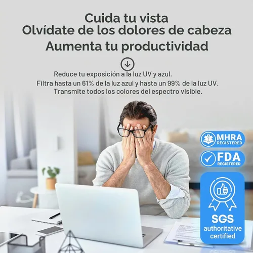 Vista 2 de VINTEZ Panel protector de pantalla de bloqueo de luz azul de 14 pulgadas para monitor de computadora y portátil de pantalla ancha 16:9 – Película