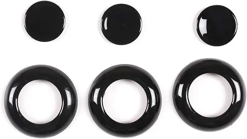 Vista 3 de Cubierta de plástico ABS para decoración de botón de interruptor de asiento de automóvil para Land Rover Defender 110 2020 para Defender 90 Negro