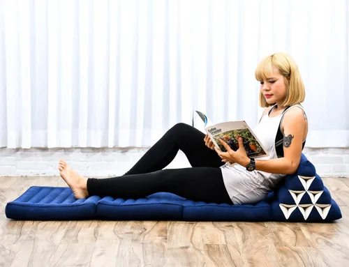 Vista 15 de Leewadee - Cómodo colchón japonés para piso - Cama tailandesa para piso con cojín triangular - Colchón futón - Estera de masaje tailandesa, 67 x 21