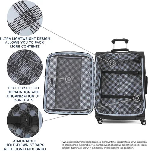 Vista 4 de Travelpro Maxlite - Maleta con ruedas giratorias (extensible, 5 lados suaves), Negro), 401176901