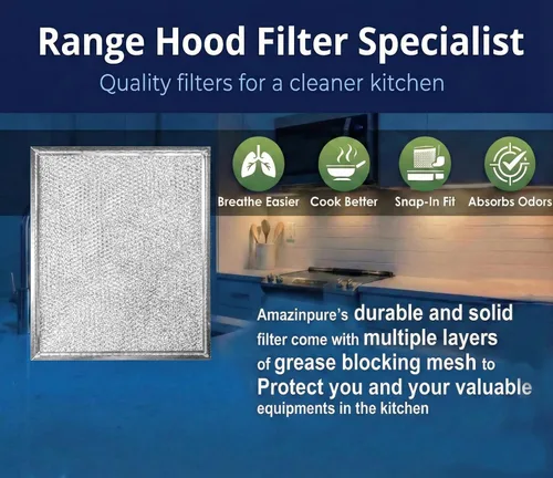 Vista 4 de Paquete de 2 filtros de grasa 97006931 BP29 NY NV compatibles con filtro de ventilador de campana Broan Nutone 1172137 5-3078 88150 99010121 C88150