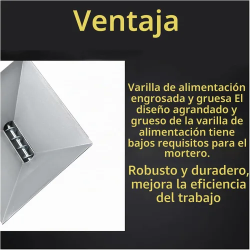 Vista 2 de Pistola de Lechada de Mortero con Barrena de Gran Tamaño para Calafateo con 9 Boquillas (Sin Taladro Eléctrico)
