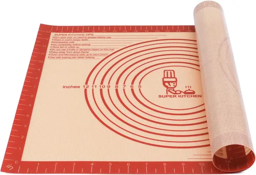 Vista 10 de Tapete de Silicona Antiadherente para Repostería Grande con Medidas de 16'' por 20'' para Tapete de Silicona para Hornear, Mostrador, Rodillo