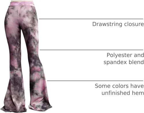 Vista 115 de ShopMyTrend - Pantalones de yoga largos con piernas anchas y acampanadas estilo palazzo, con cintura alta, para mujer