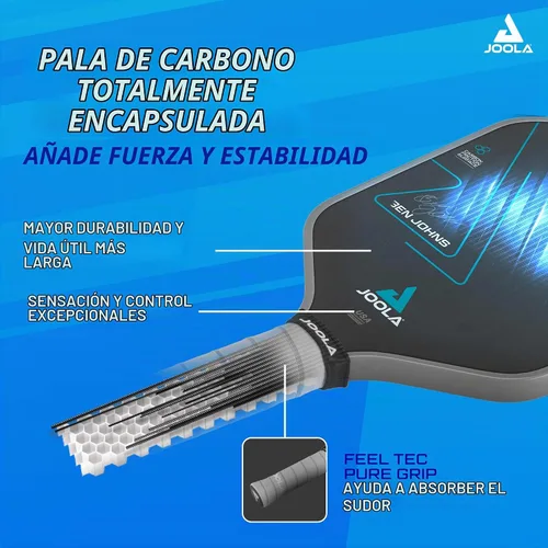 Vista 5 de JOOLA Professional Pickleball Paddles – Charged Surface Technology for Power & Feel – Select Perseus or Hyperion Shape – Fully Encased Carbon Fiber