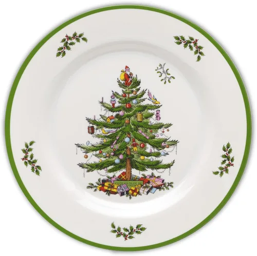 Vista 11 de Spode Bandeja de Melamina del Árbol de Navidad de 4 Secciones, Vajilla Festiva Dividida de 13.5 Pulgadas para Frutos Secos, Dulces, Condimentos