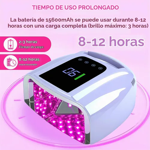 Vista 2 de ANGNYA - Luces U V para uñas, lámpara LED de uñas para esmalte de gel, secadora de uñas