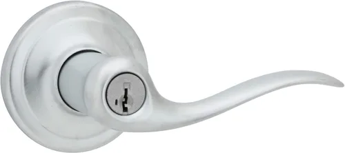 Vista 27 de Kwikset Tustin - Manija de puerta de entrada con cerradura y llave, palanca exterior reversible con cerradura segura, para entrada principal