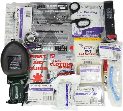 Vista 6 de Kit de primeros auxilios para trauma y sangrado Lightning X Premium Gun Range en estuche rígido ATWT