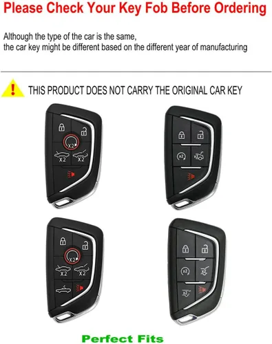 Vista 2 de Funda para llavero de Corvette C8, estuche soporte protector de llave inteligente 2020 2021 2022, Gris, Moderno