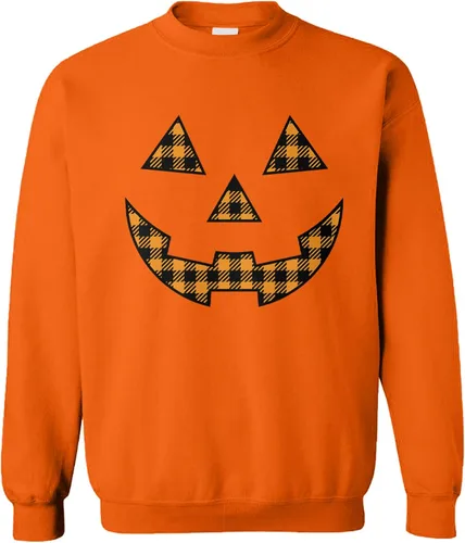 Vista 12 de Pumpkin Face - Sudadera unisex con cuello redondo para Halloween Negro - Traje de esqueleto