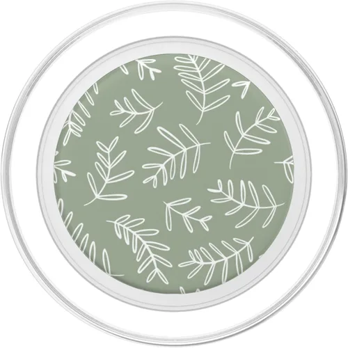 Vista 2 de PopSockets MagSafe PopGrip con patrón floral verde oliva para iPhone