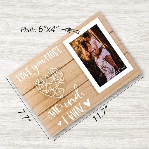 Vista 2 de Marco de fotos romántico para parejas, marido, esposa o prometido, regalo romántico para parejas, marido, esposa o prometido, 4 x 6 pulgadas