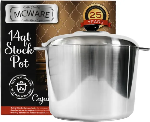 Vista 2 de McWare by Cajun Classic Cookware - Olla de 14 cuartos de galón con tapa