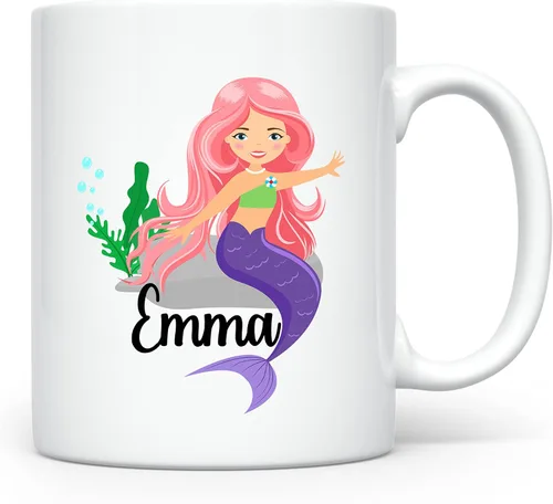 Vista 6 de Taza Personalizada para Niños, Niños, Niñas Taza Personalizada de Chocolate Caliente, Cacao, Café y Té Regalo de Cumpleaños con Nombre D11 - Tren