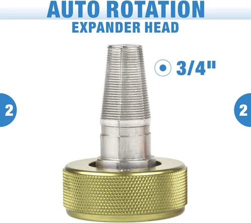Vista 3 de iCrimp PEX Kit de herramientas de expansión con cabezales de expansión de rotación automática de 3/4 pulgadas y cortador de tubos, herramienta