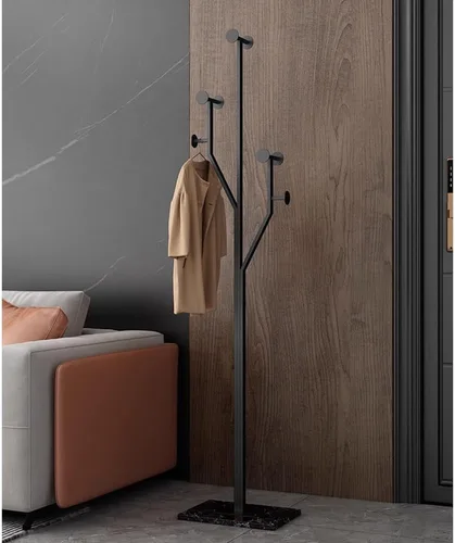 Vista 12 de Perchero de pie, Árbol de abrigos de pie resistente con 7 ganchos de bola, Soporte para colgar abrigos con base de metal para entrada, pasillo