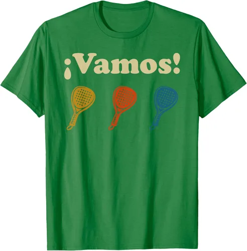 Vista 4 de Camiseta Vamos Padel Player Sport en Español Retro Hombre