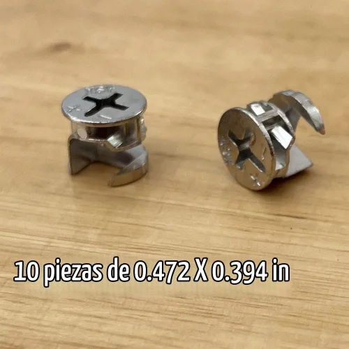 Vista 3 de Reemplazo de cerradura de leva de 12 x 0.394 pulgadas, accesorios de conector de leva, piezas de hardware de tuerca de bloqueo de leva para armario