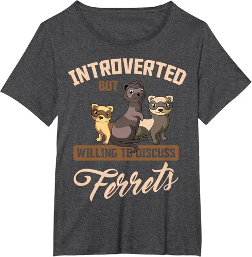 Vista 23 de Camiseta para amantes de los animales de los hurones, Negro, S
