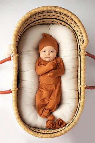 Vista 273 de Three Little Tots Vestido de corbata anudada para bebé recién nacido - Bebé